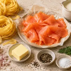 Pâtes au saumon fumé