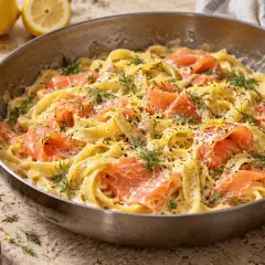 Pâtes au saumon fumé