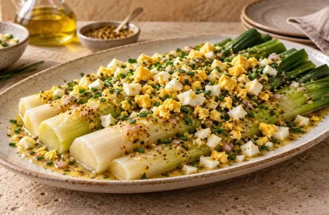 Poireaux vinaigrette, vue principale