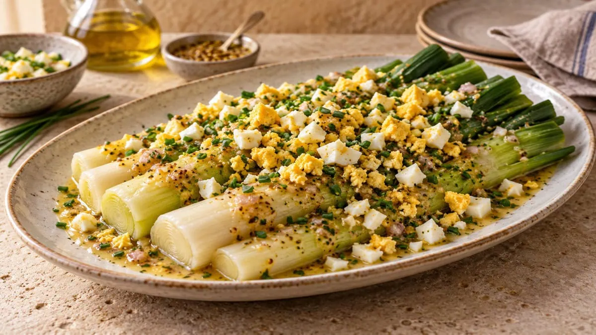 Poireaux vinaigrette, vue principale