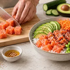 Poké bowl au saumon