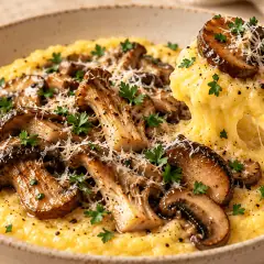 Polenta crémeuse aux champignons