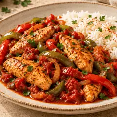 Poulet basquaise express