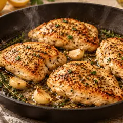 Poulet au citron et à l’ail