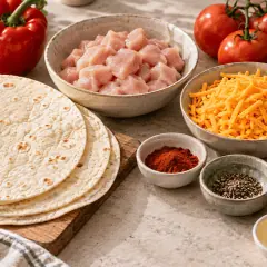 Quesadillas au poulet et au fromage