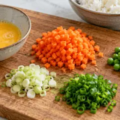 Riz sauté aux œufs