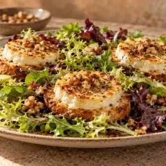 Salade de chèvre chaud