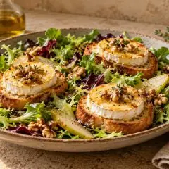 Salade de chèvre chaud