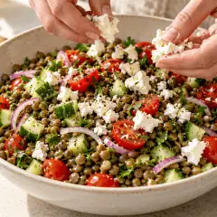 Salade de lentilles et feta
