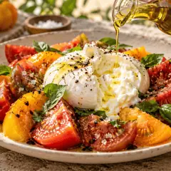 Salade tomates-burrata