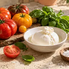 Salade tomates-burrata