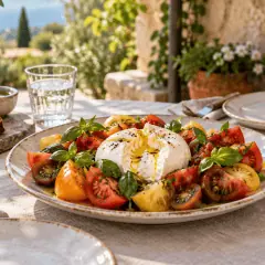 Salade tomates-burrata