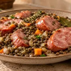 Saucisse de Morteau aux lentilles