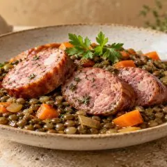 Saucisse de Morteau aux lentilles