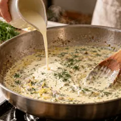 Saumon sauce citron-aneth