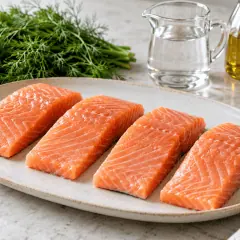 Saumon au micro-ondes, citron et aneth