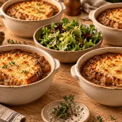 Soupe à l’oignon gratinée