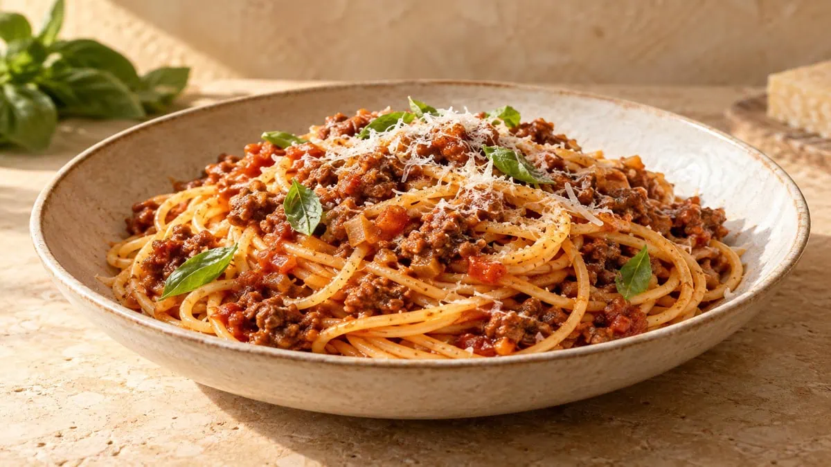Spaghetti bolognaise – vue principale