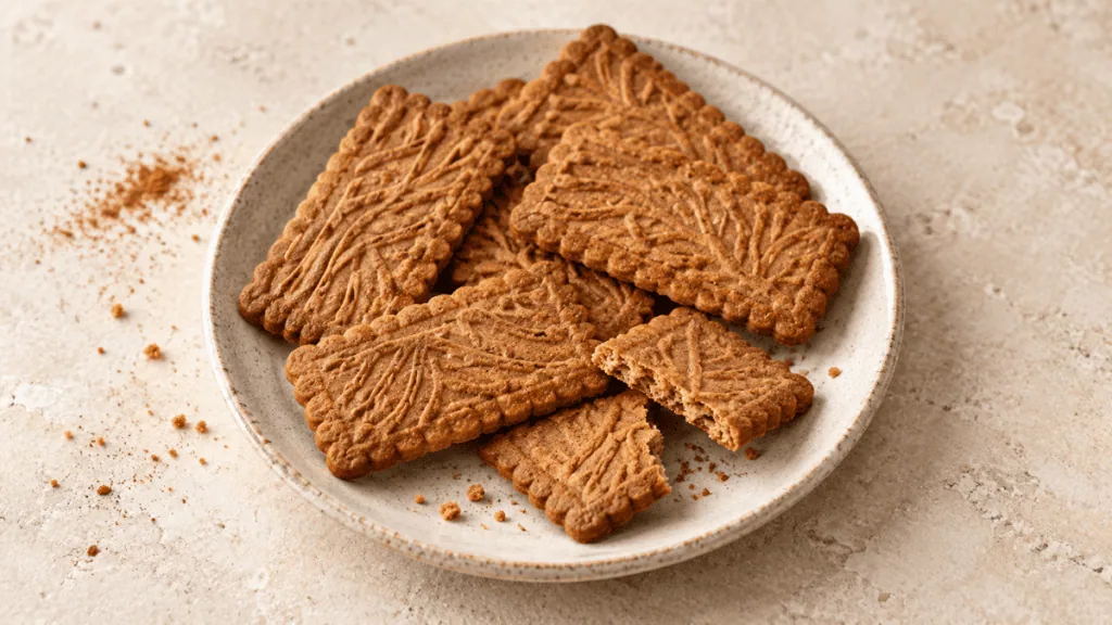 Biscuits spéculoos bruns et croustillants