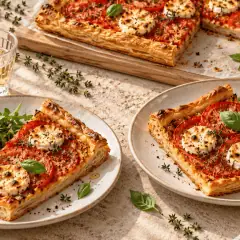 Tarte fine tomate-chèvre