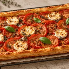Tarte fine tomate-chèvre