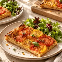 Tarte fine tomate-moutarde