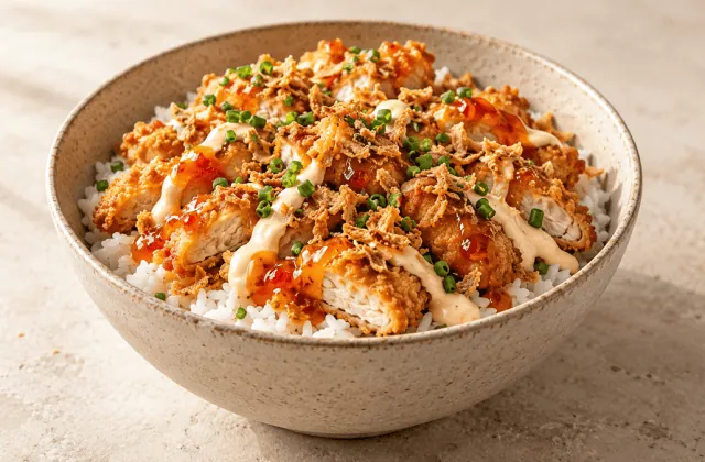 Bol de Tasty Crousty au riz et poulet pané