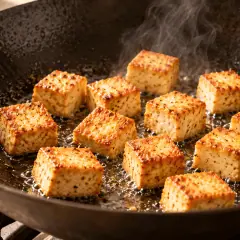 Tofu croustillant aux légumes