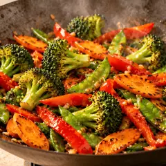Tofu croustillant aux légumes