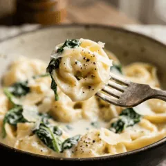 Tortellini crème-épinards