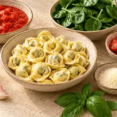 Tortellini tomate-épinards